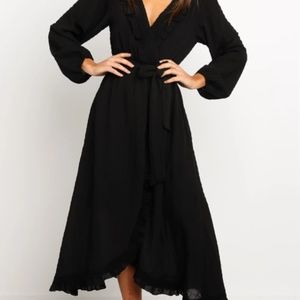 Black madi dress with long sleeves